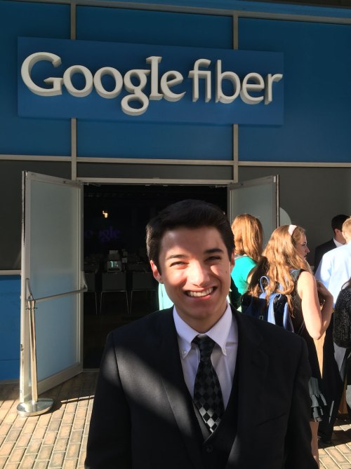 Commander Ben getting ready to attend the UT Austin ESI outreach dinner at the Google Fiber space.
